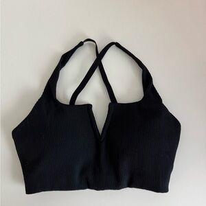 Black Ribbed Women's Bralette - Buffbunny Collection